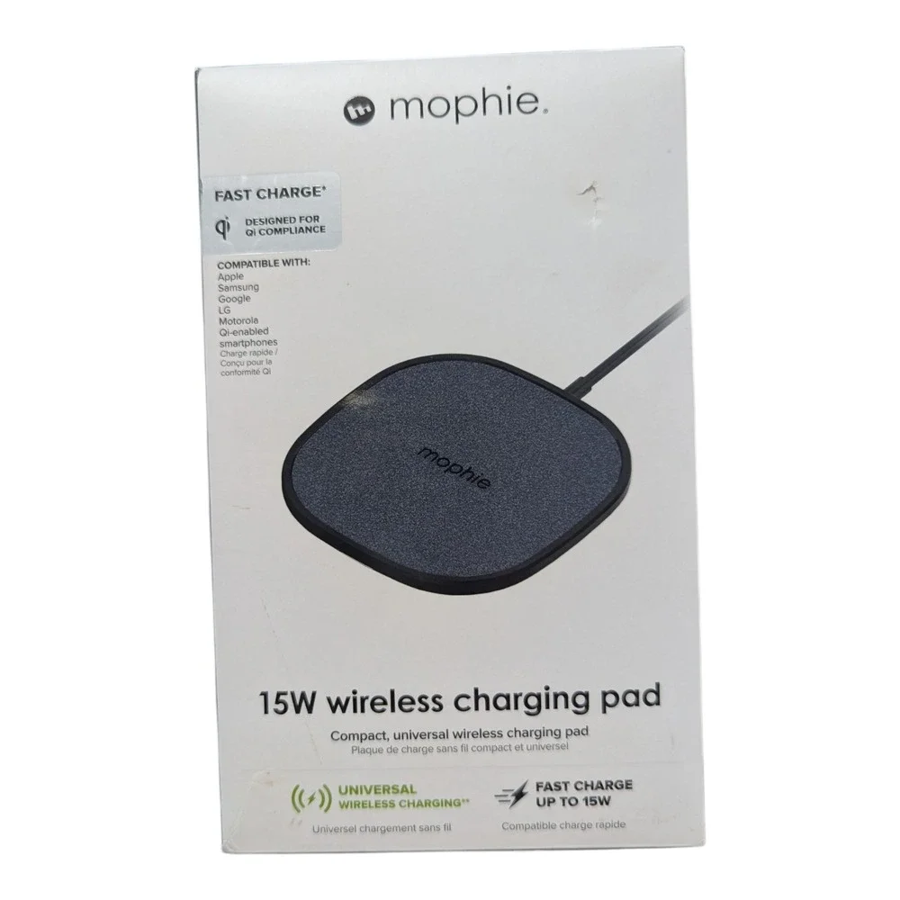 H3. Mophie Fast Charge 15W Wireless‎ Charging Pad Qi-Enabled - Black